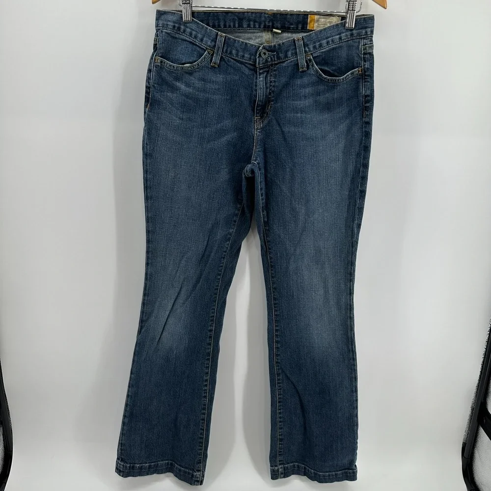GAP Jeans Womens 10 Long Blue Denim Long & Lean Bootcut Leg Stretch Outdoor